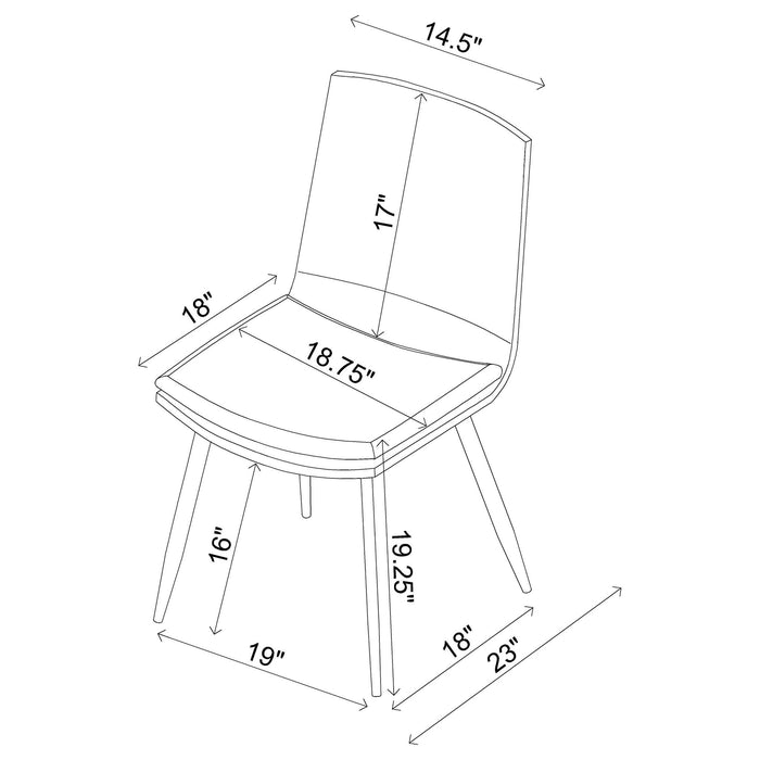 Feast - Coffee Dining Chair (Set of 2) - Coffee Furniture Max