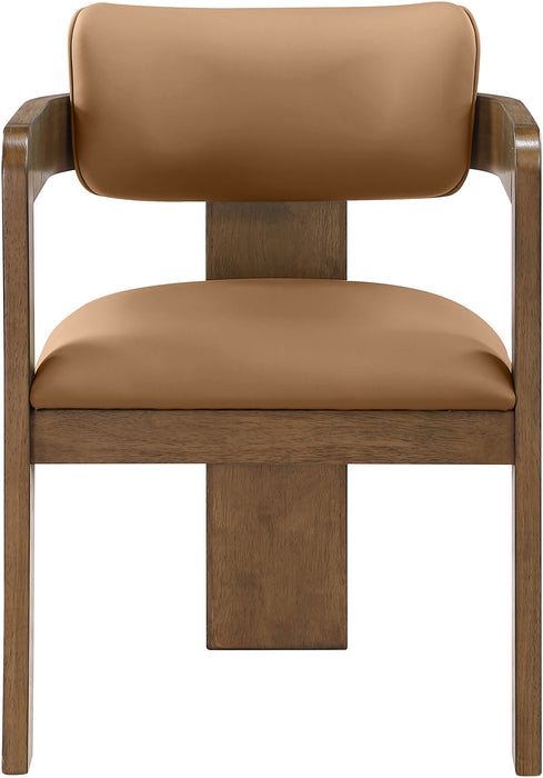 Sacha - Vegan Leather Upholstered Dining Chair With Brown Base (Set of 2) Meridian Furniture