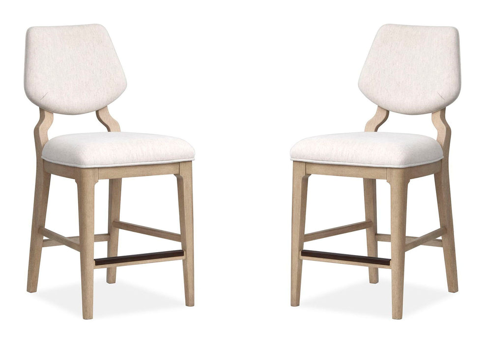 Sunset Cove - Counter Chair With Upholstered Seat and Back (Set of 2) - Sanibel Brown Magnussen Furniture