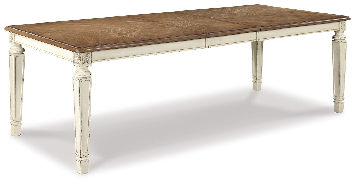 Realyn - Rectangular Dining Room Extension Table - Chipped White Signature Design by Ashley®