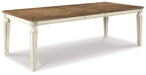 Realyn - Rectangular Dining Room Extension Table - Chipped White Signature Design by Ashley®