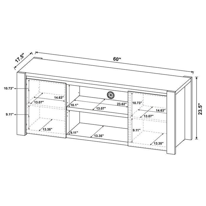 Susac - 3 Piece Entertainment Center With TV Stand And Media Towers - Light Oak Furniture Max