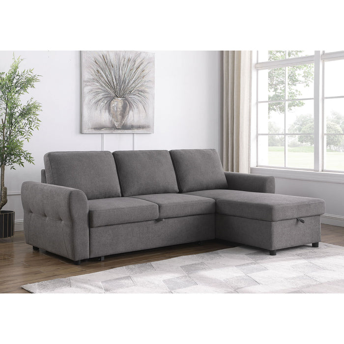 Kenna- Sleeper Sectional Sofa With Storage Ottoman Furniture Max