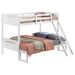 Bunk Bed With Built In Ladder, Safety Guardrails And Angled Access Step Furniture Max