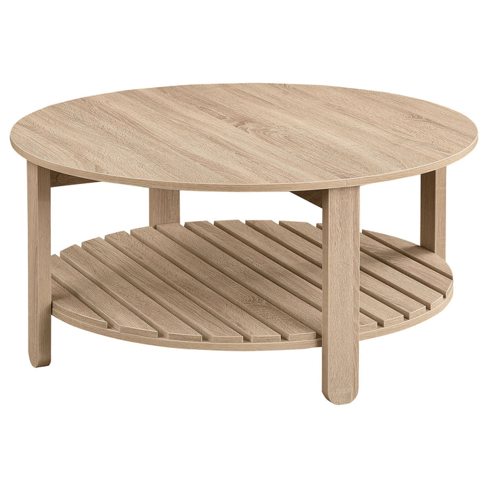 Altos - 1 Shelf Round Table Furniture Max