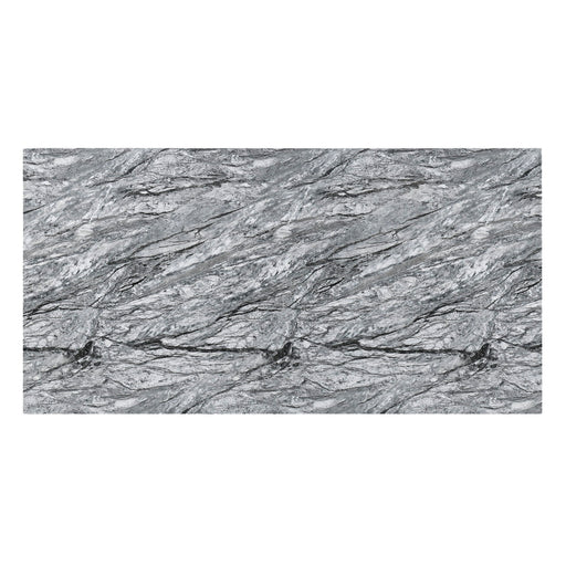 Lyra - Dining Table Top And Base Bottom - Gray Faux Marble New Classic