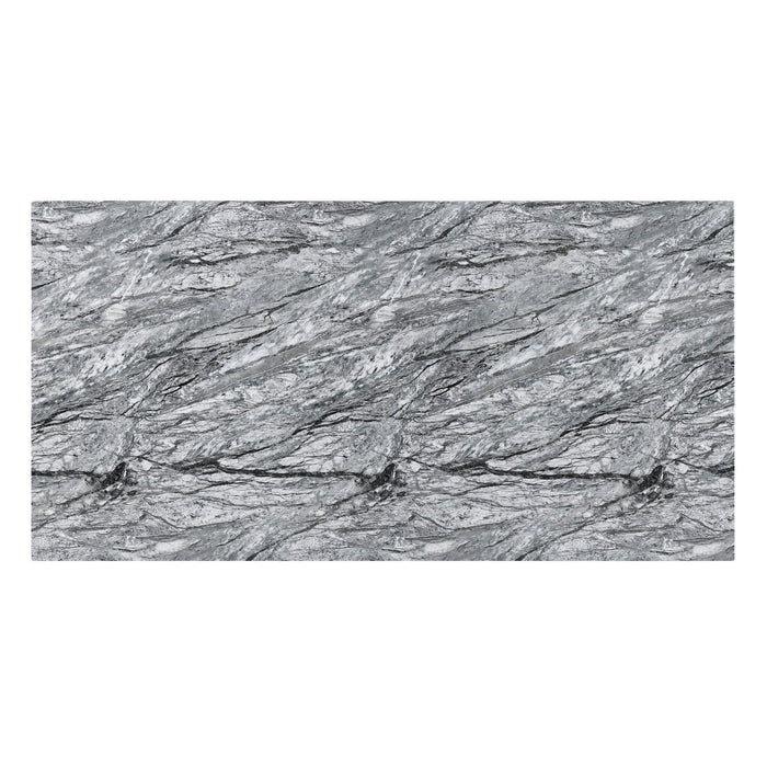 Lyra - Dining Table Top And Base Bottom - Gray Faux Marble