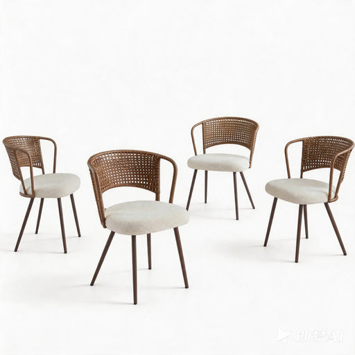 Farmhouse Style Wicker Dining Chair Home Essentials