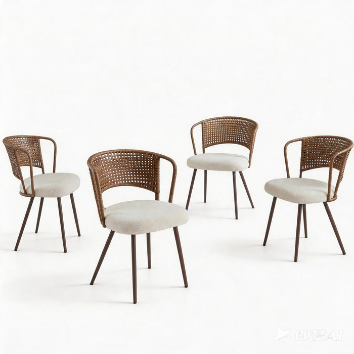 Farmhouse Style Wicker Dining Chair Home Essentials