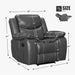 Recliner Chair With Vibration And Heating - Gray Home Essentials