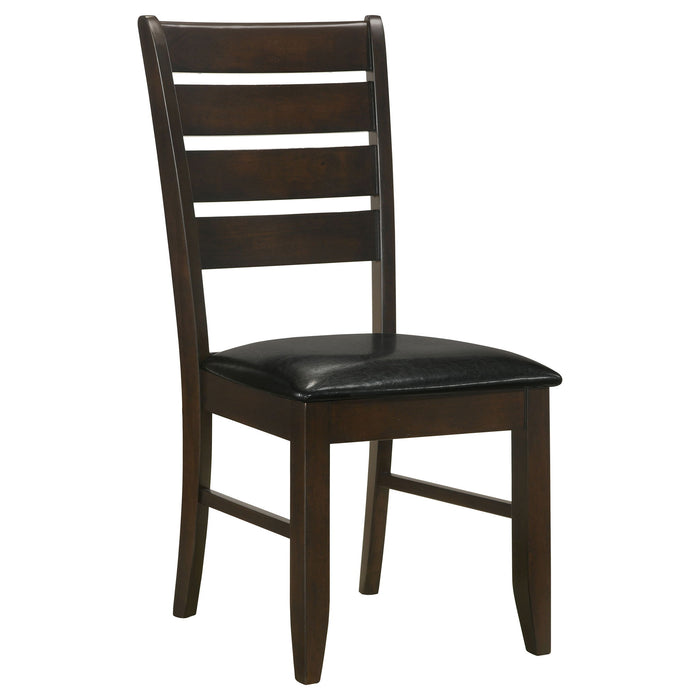 Padded Seat Side Chairs With Tapered Slats (Set of 2) Furniture Max