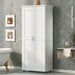 Storage Cabinet With Adjustable Shelves, 2 Doors, Rectangle Design For Bathroom Hearth and Haven