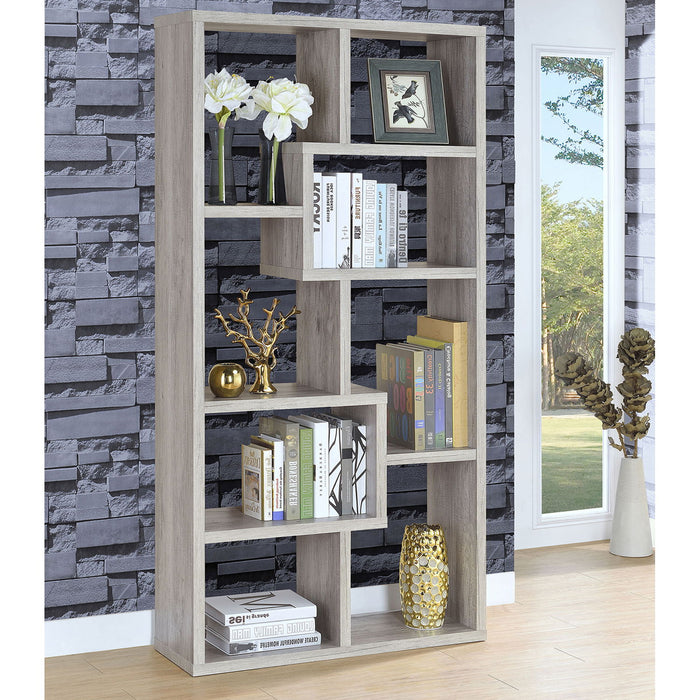 Lawton - 7 Shelf Bookshelf - Driftwood Furniture Max