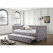 Cross - Upholstered Twin Daybed With Trundle - Gray Furniture Max