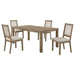 Umbarger - 5 Piece Rectangular Dining Set - Brown Furniture Max