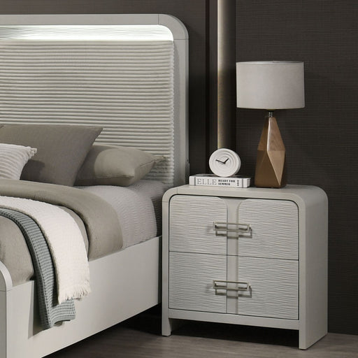 Aria - 2 Drawer Nightstand - Beige Matrix Furniture Group