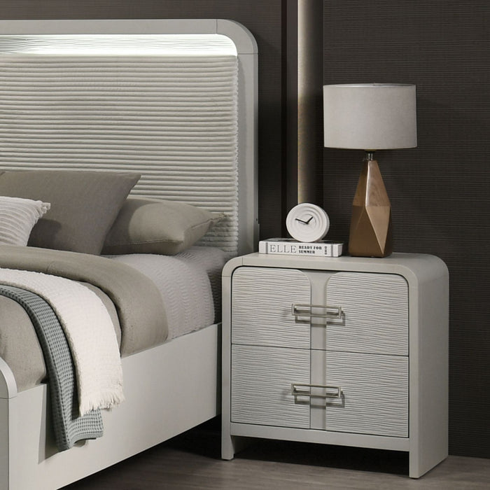 Aria - 2 Drawer Nightstand - Beige Matrix Furniture Group