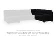 SimpleJoy - RAF Sofa With Corner Wedge - Onyx Signature Design by Ashley®