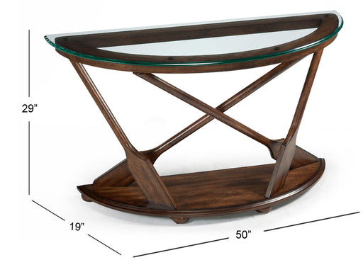 Beaufort - Sofa Table With Base And Glass Top - Dark Oak Magnussen Furniture