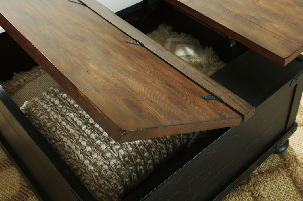 Valebeck - Lift Top Cocktail Table - Black / Brown Signature Design by Ashley®