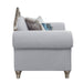 Pelumi - Loveseat With 5 Pillows - Light Gray Linen & Platinum ACME