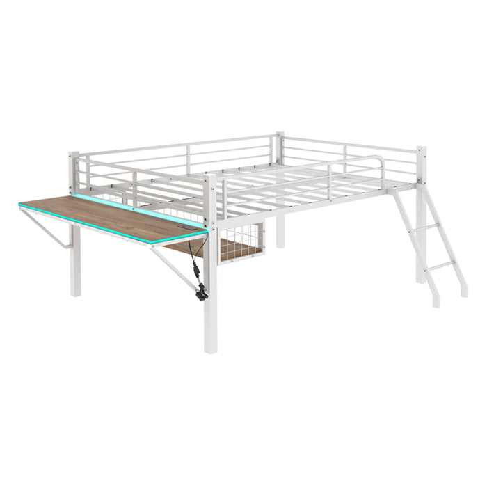 Loft Bed With Built In Desk, LED Light Strip Home Essentials