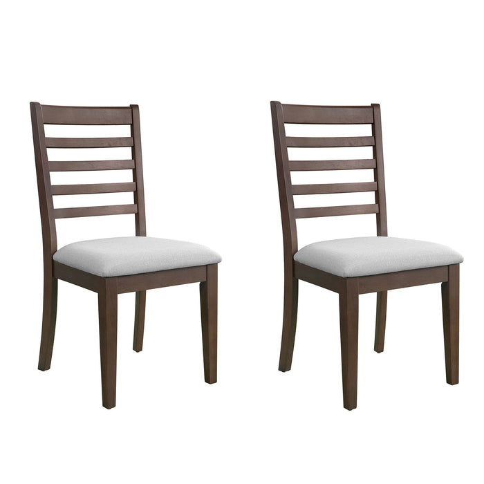 Upholstered Armless Chairs With High Ladder Back