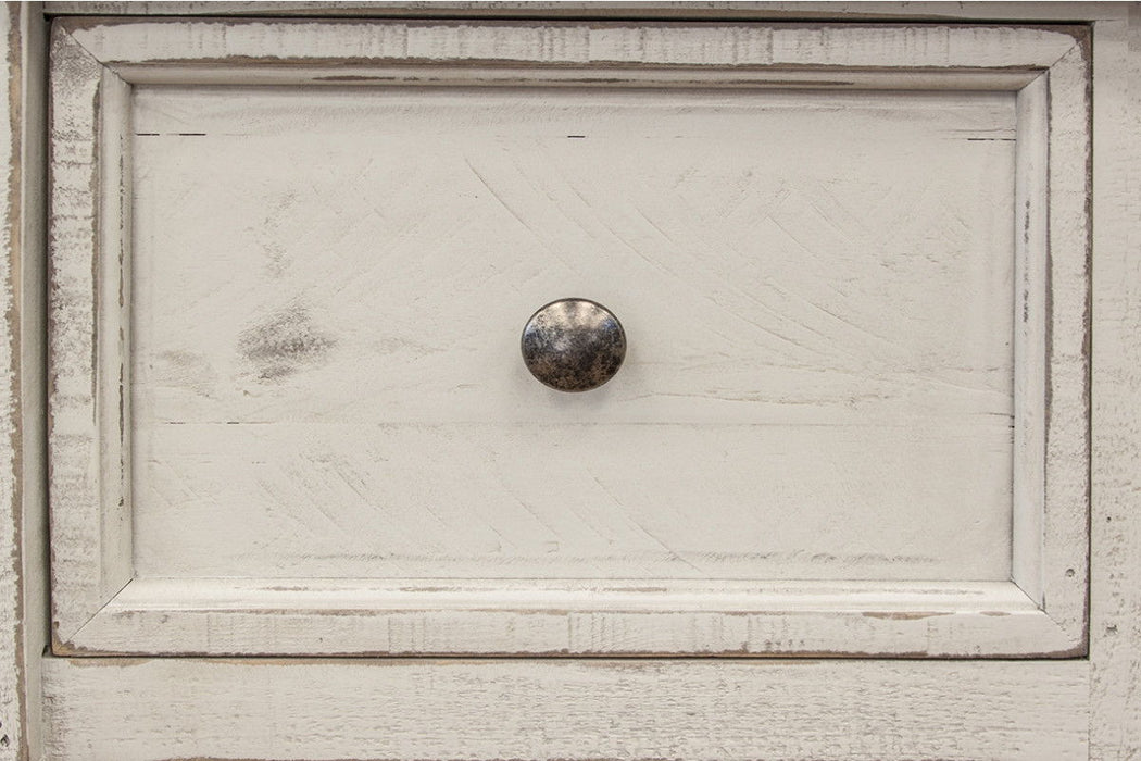 Solid Wood Four Drawer Chest - Gray / Ivory