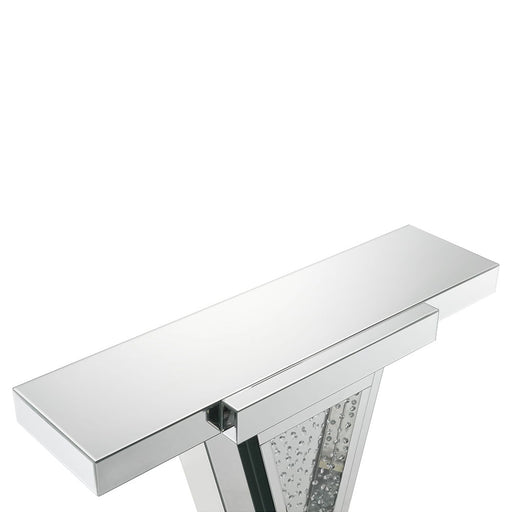 Nysa - 32"H Console Table - Mirrored & Faux Crystals ACME