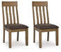 Urbinforte - Dining Upholstered Side Chair (Set of 2) - Light Brown Signature Design by Ashley®