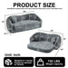 Curved Convertible Sofa, 2 In 1 Frameless Folding Sofa Bed With Pull Out Base And Deep Seat Home Essentials
