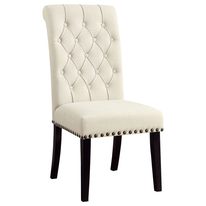 Button Tufted Side Chairs (Set of 2) - Beige Furniture Max