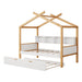 House Bed With Bookshelf Storage Hearth and Haven