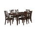 7 Piece Set, Dining Table With Butterfly Leaf And 6 Side Chairs - Espresso Home Essentials