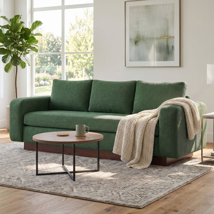 Modern 3 Seater Sofa, Living Room Couch Noble House