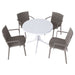 4 Modern Stackable Plastic Armchair Matched With Round Table Home Essentials