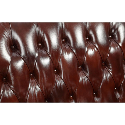 Eustoma - Sofa - Cherry Top Grain Leather Match & Walnut ACME