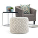 Coates - Round Macrame Pouf - Natural Simpli-Home