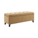 Button-Tufted Storage Ottoman With Safety Close Hinge Home Essentials