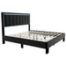 Bed With Channel Tufting And Built In LED Headboard Home Essentials