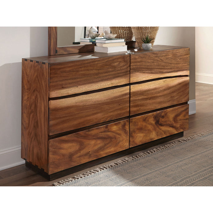 Beverly - 6 Drawer Dresser - Walnut Furniture Max