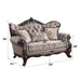 Benbek - Loveseat With 3 Pillows - Fabric & Antique Oak ACME