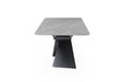 9422 - Ceramic & Metal Dining Table - Gray / Black Extravaganza Collection