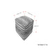 Carina - Square Woven Pouf - Black White Simpli-Home