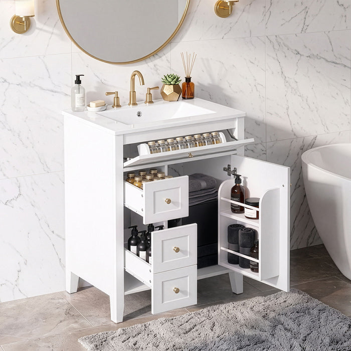 Modern Black Bathroom Vanity With Sink Hearth and Haven