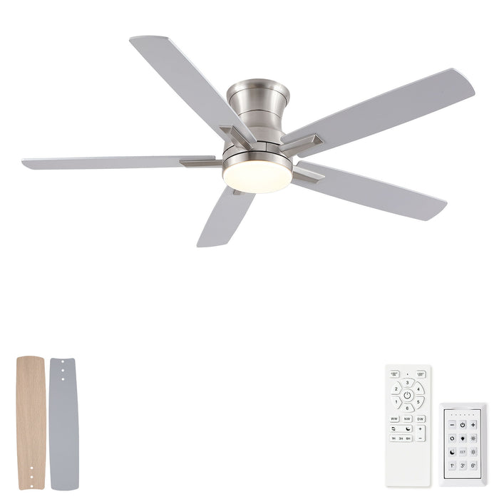 Mordern Flush Mount Ceiling Fan With Light And Remote Control Daily Nest