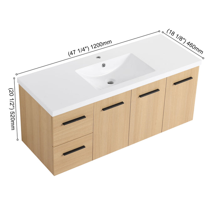 Floating Bathroom Vanity With Sink, Modular Cabinet Home Essentials