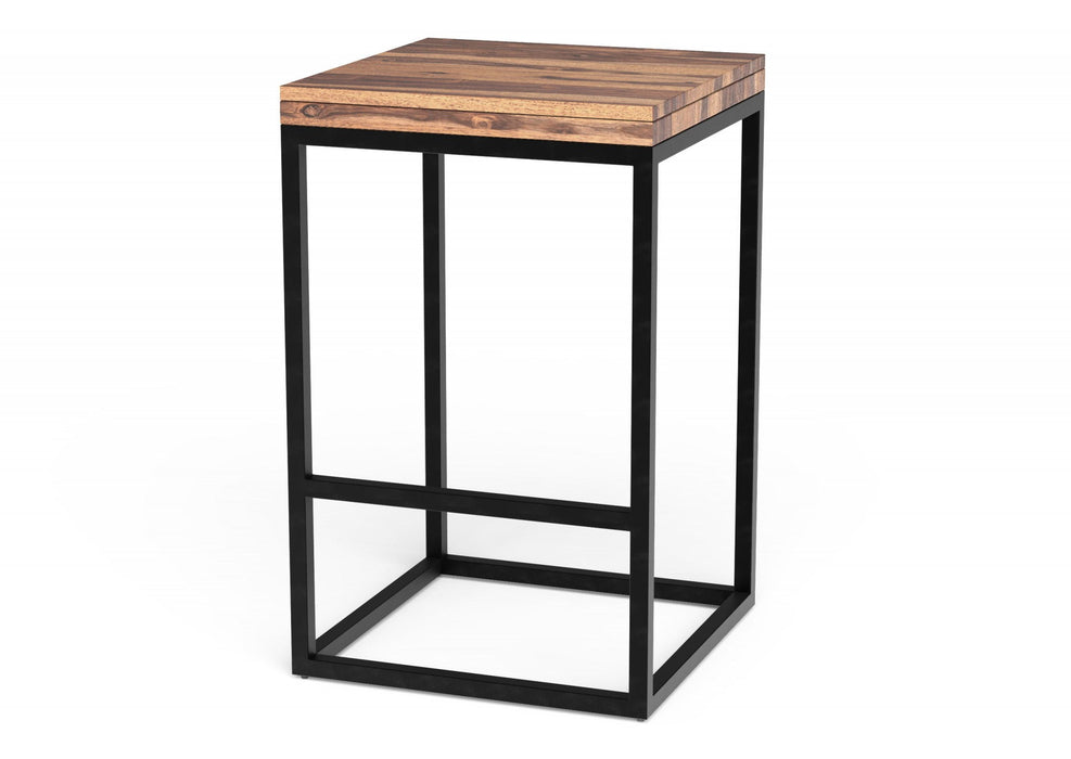 Squared Stool - Off Natural Wood