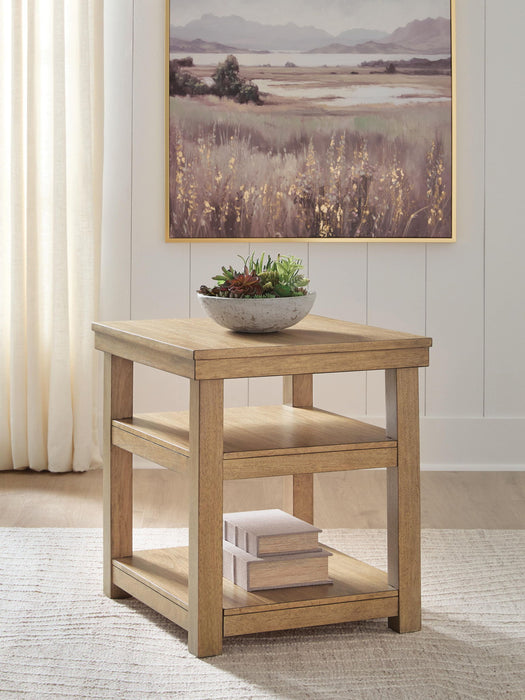 Wittenmyer - Rectangular End Table - Natural / Black Signature Design by Ashley®