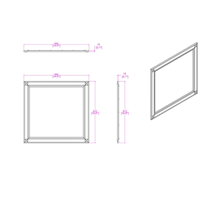 Soulmarie - Mirror, Connects To Dresser - White Global Furniture USA